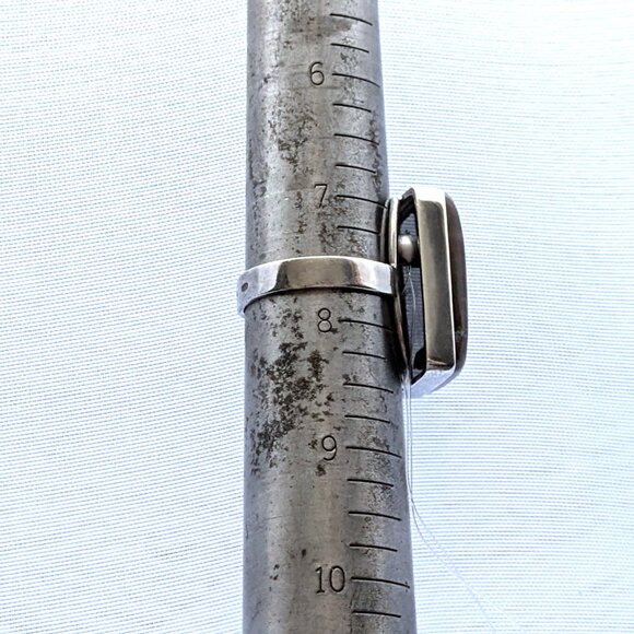 NWT Russian Russia Sterling Silver 925 Brown Petrified Wood Earrings & Ring Set - Picture 16 of 16